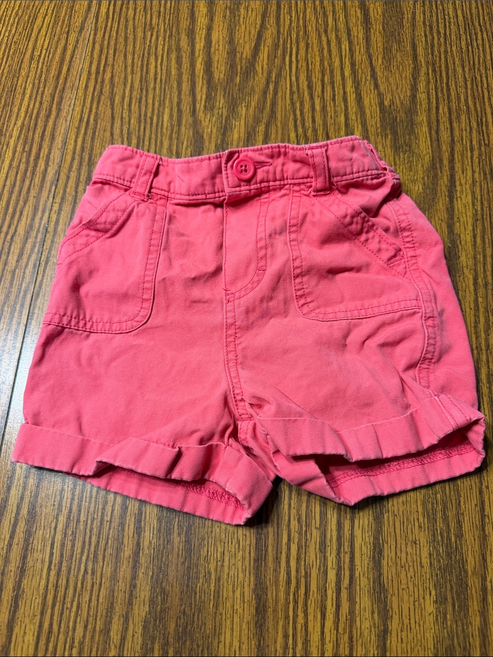 OshKosh B'gosh Coral Pink Elastic Waist Cotton Shorts